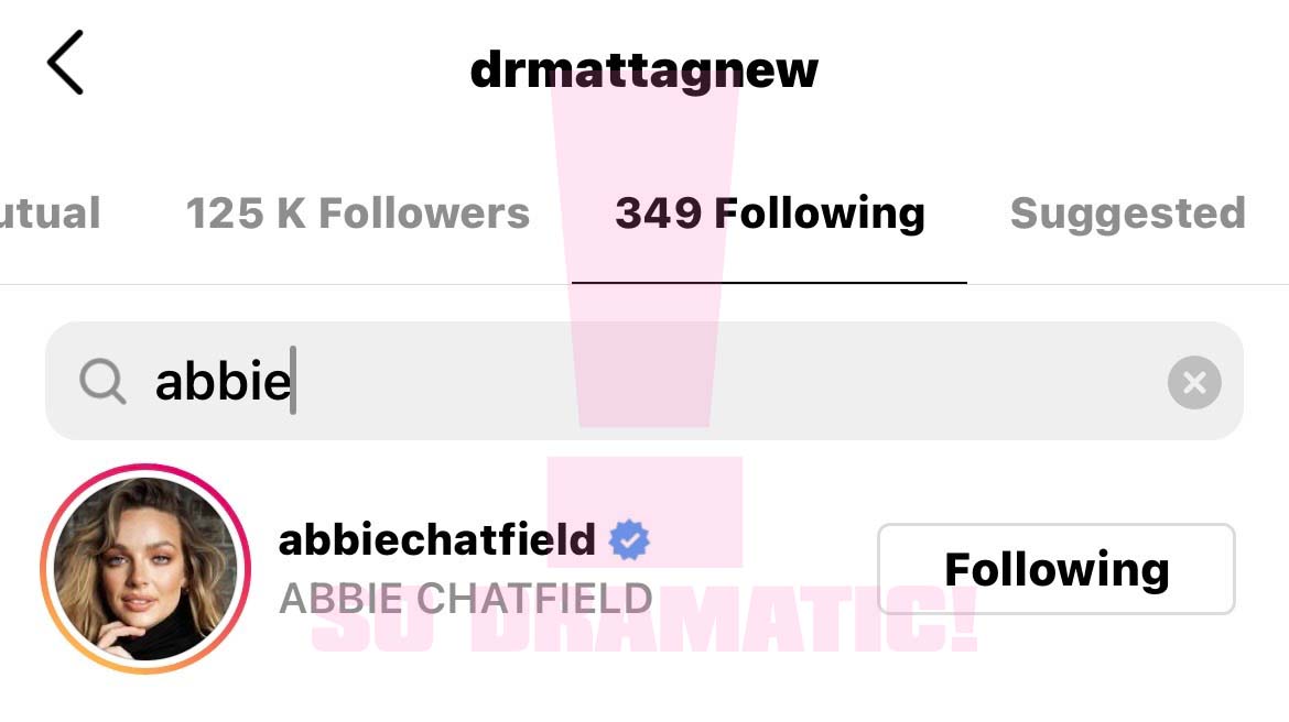 Matt Agnew is now following Abbie Chatfield on Instagram after dumping her for Chelsie Mcleod during The Bachelor Australia 2019 finale. 