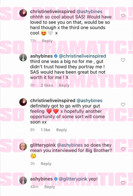 Ashy explained that a business influencer show was on the cards but was a "big no" for her! Source: Supplied / Instagram @ashybines.