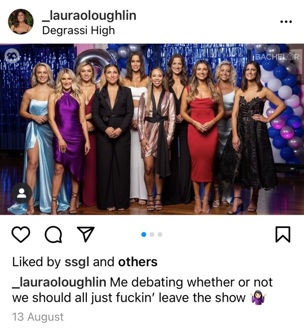 The Bachelor Australia 2021's Steph Lynch and Laura O'Loughlin have savagely recaptioned their Bach pics on Instagram