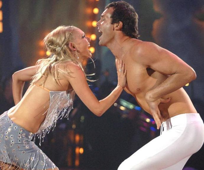 TV personality, Tom Williams, and pro-dancer Kym Johnson danced their way to glory in 2005. Source: Getty Images.