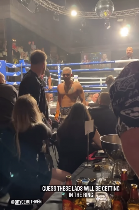 Married at First Sight rivals Sam Carraro and Bryce Ruthven had a violent fight outside the ring at a celebrity boxing match on Friday night.