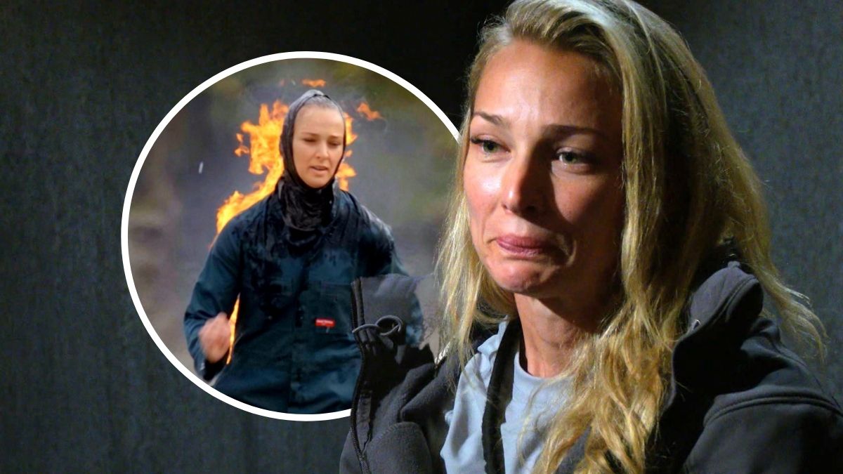 The Bachelor Australia darling Anna Heinrich breaks down after being set on fire in an explosive new trailer for SAS Australia 2022.