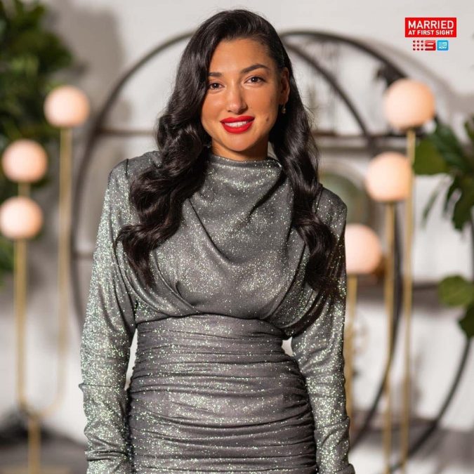 ella ding mafs silver dress
