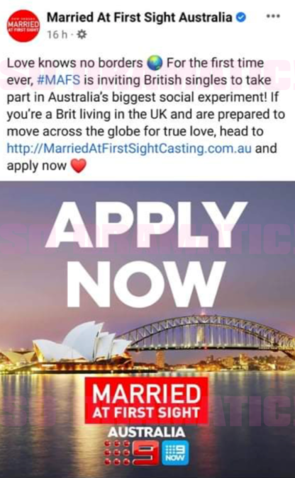 married at first sight australia uk applicant call out