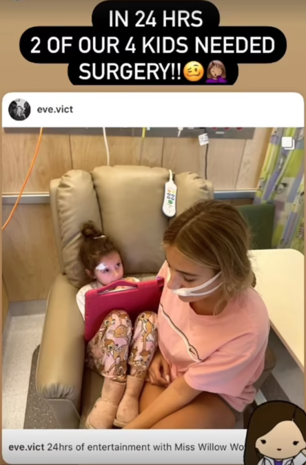 snezana wood daughters willow eve hospital surgery
