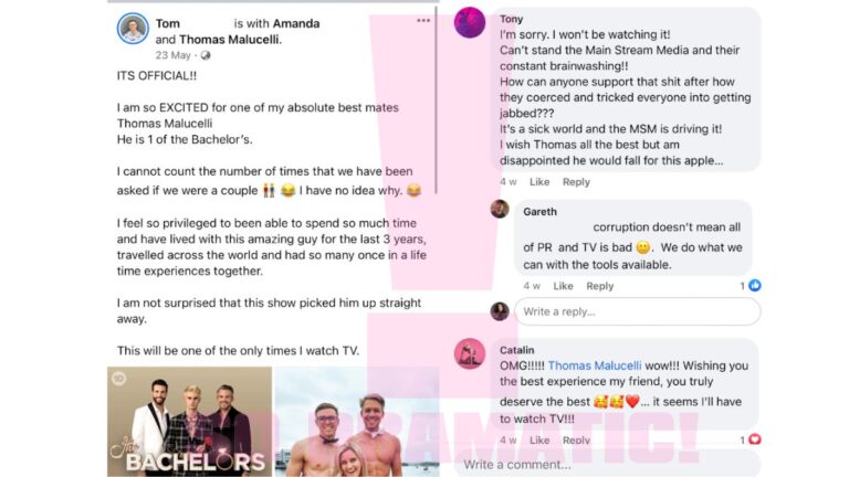 The Bachelors Thomas Malucelli Supports MLM Isagenix