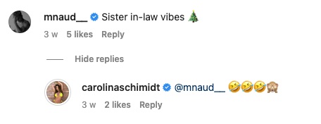 mitch eynaud carolina sister in law comment