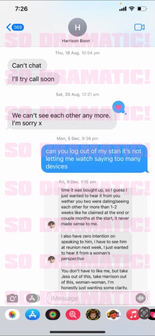 harrison boon leaked texts abby miller married at first sight