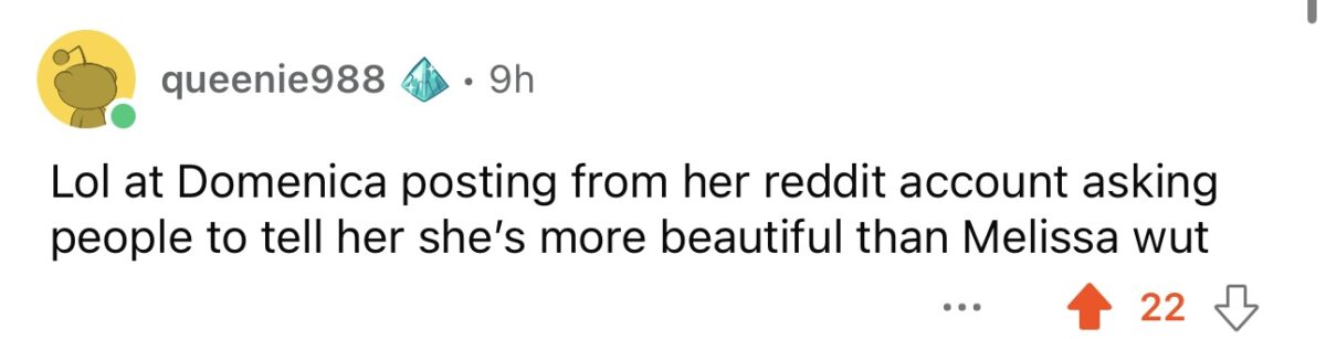 Screenshot from domenica calarco reddit thread married at first sight