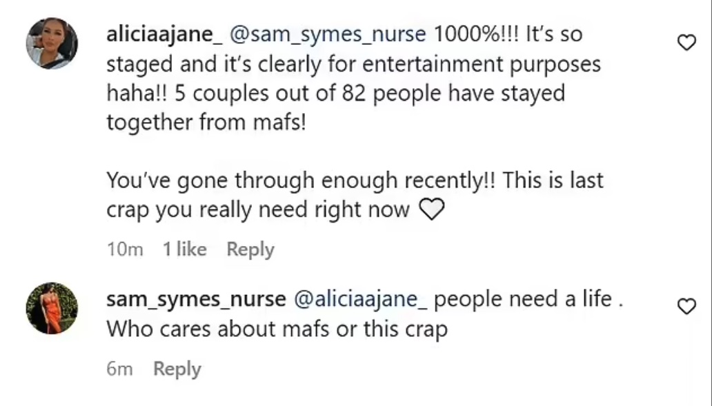 samantha symes dan hunjas comments