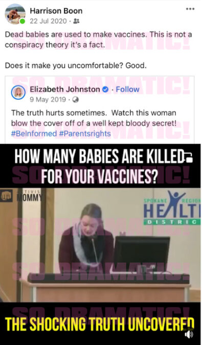 harrison boon mafs dead babies anti vax