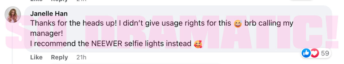 janelle mafs sponsored content comment
