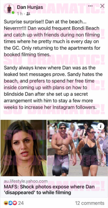 Married at First Sight's Dan reveals where he REALLY was during filming in ROGUE Facebook posts