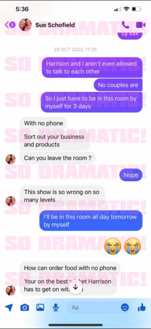 married at first sight So Dramatic! has also obtained leaked messages exchanged between Bronte and her mother Sue Schofield during the Partner Swap task. Source: Supplied