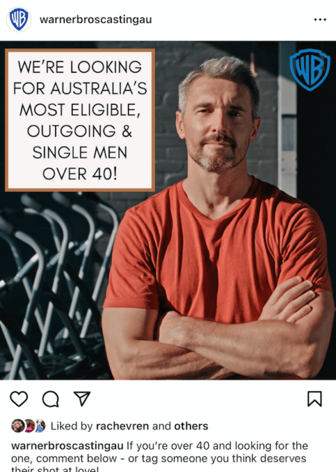 Warner Brothers have shared a casting call advertising for single men over 40 years