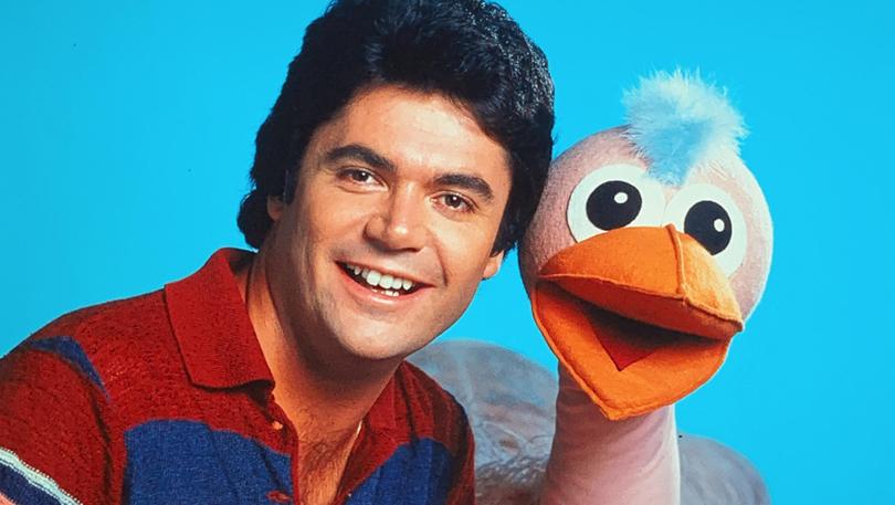 Daryl Somers Ossie Ostrich on Hey Hey It's Saturday. Credit: Seven