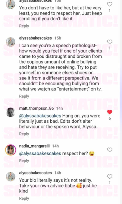 alyssa barmonde defends olivia frazer 