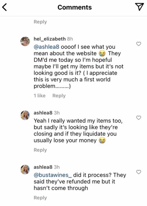 verbose customers instagram comments abbie chatfield