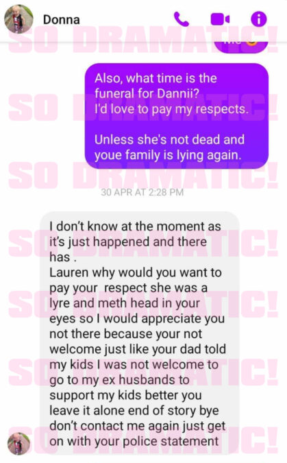 donna jones confirms dannii erskine's death on facebook