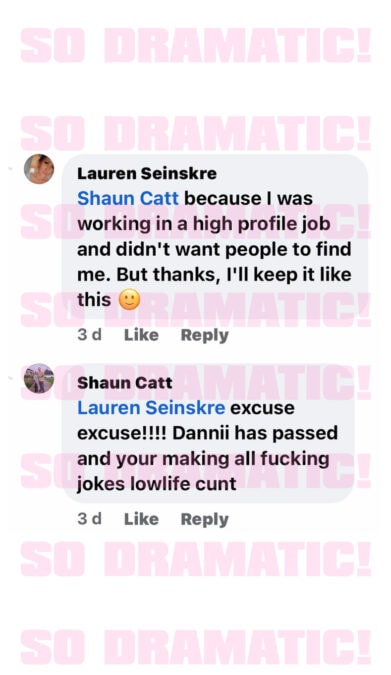 shaun catt confirms dannii erskine's death on facebook