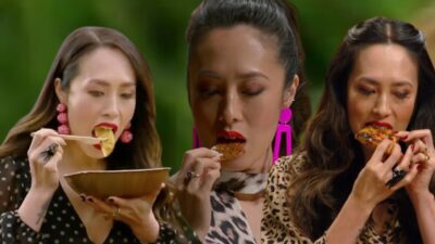 MasterChef judge Melissa Leong eating food