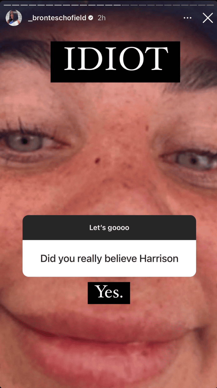 MAFS' Bronte reveals JUICY tea about Harrison in Instagram Q&A