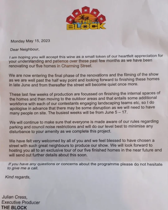 the block damage control letter charming st
