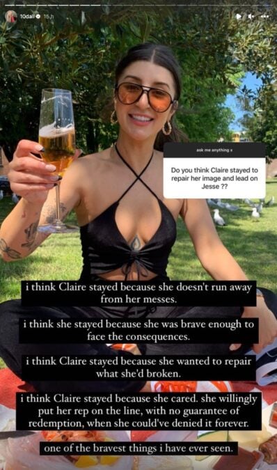 lyndall grace mafs claire opinion