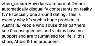 fboy island domestic violence comments