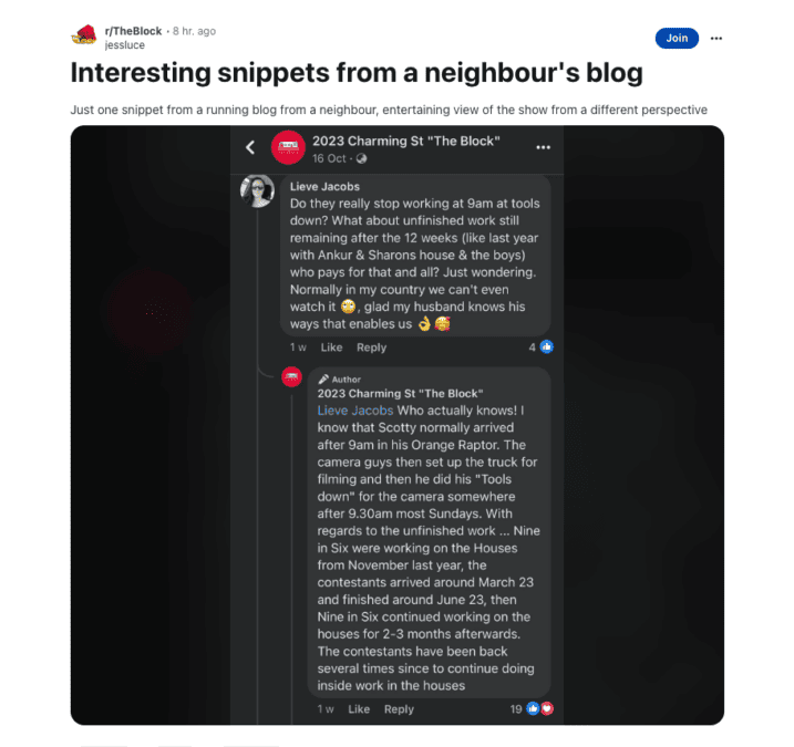 the block charming street neighbour reddit