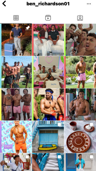 love island ben richardson instagram