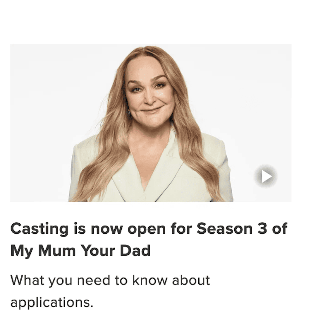 casting call my mum your dad