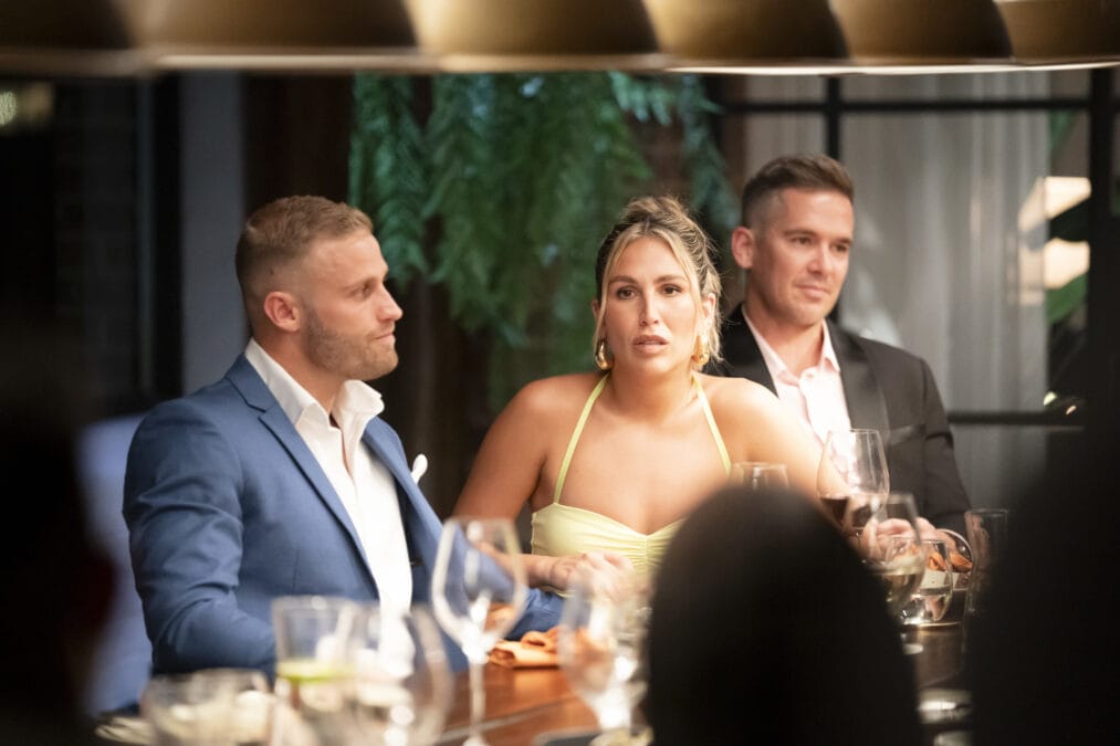 sara tim jonathan married at first sight dinner party