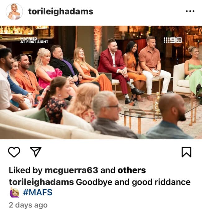 mafs tori savage message co stars