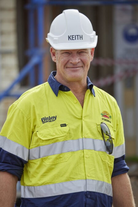 foreman keith steps back from the block