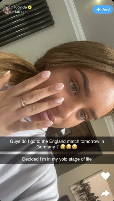 love island lucinda snapchat breakup