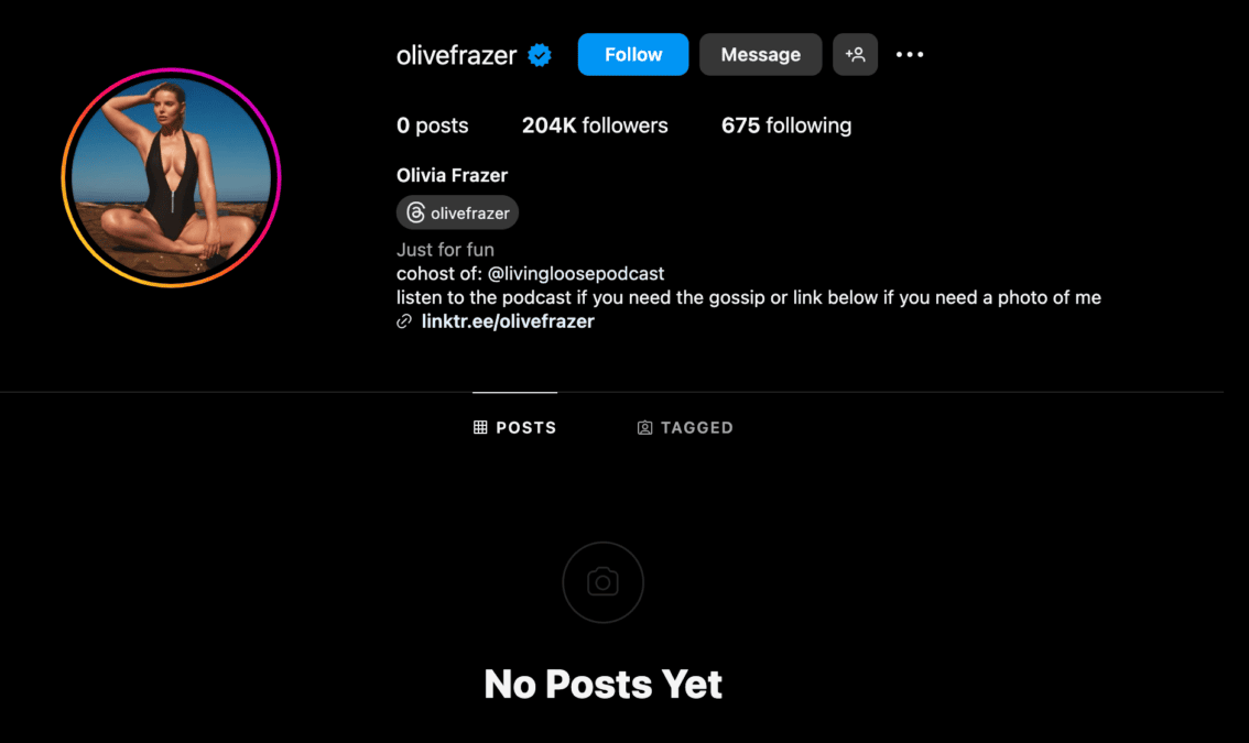 olivia frazer instagram