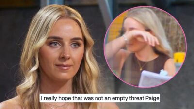 the block paige threatens to quit