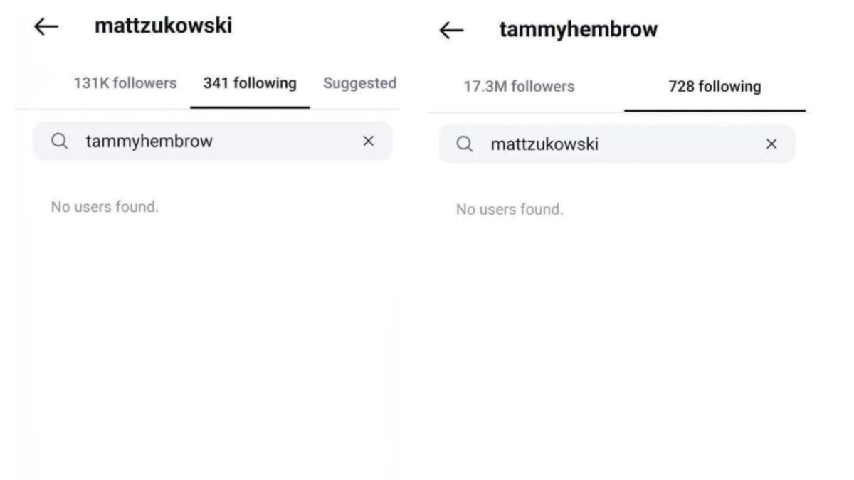 tammy matt unfollow
