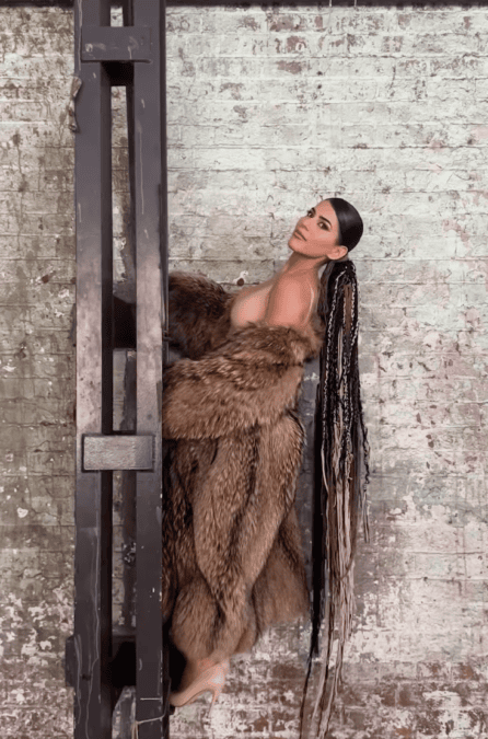 mafs carina busted wearing fur